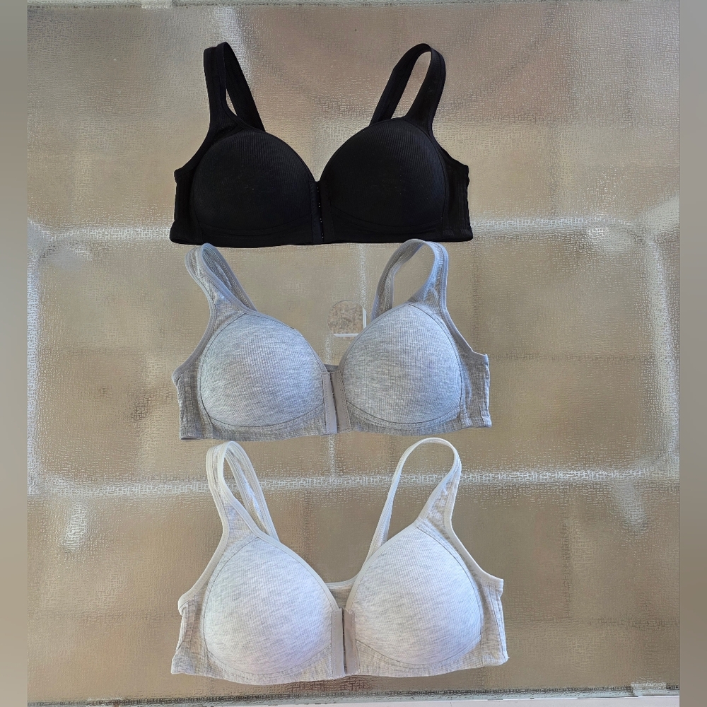 Everyday Comfort 3-Pack Seamless Bras XL – Soft Stretch, Wire-Free Lounge Fit